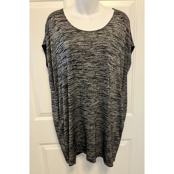 Aritzia Dresses & Skirts - Aritzia Wilfred Free XXS Black Gray Knit Mini Dress Stretch Lightweight Women’s